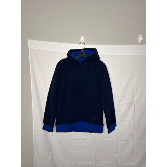 Lands End blue fleece hoodie size 14/16 - Picture 1 of 4